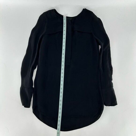 Women's J. Crew Semi Sheer Pirate Blouse High-Low Long Sleeve Top Size 2 Tall - Picture 8 of 10